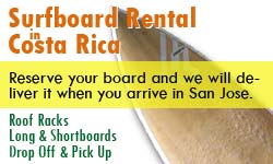 Surfboard rental Costa Rica