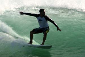 Surfing at Playa Avellanas, Guanacaste.