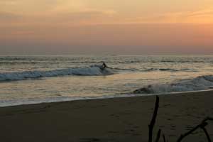 Sunset surf session at Playa Grande.